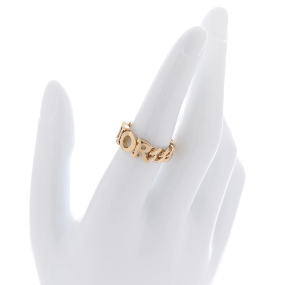 Dior Gold-Tone Logo Ring